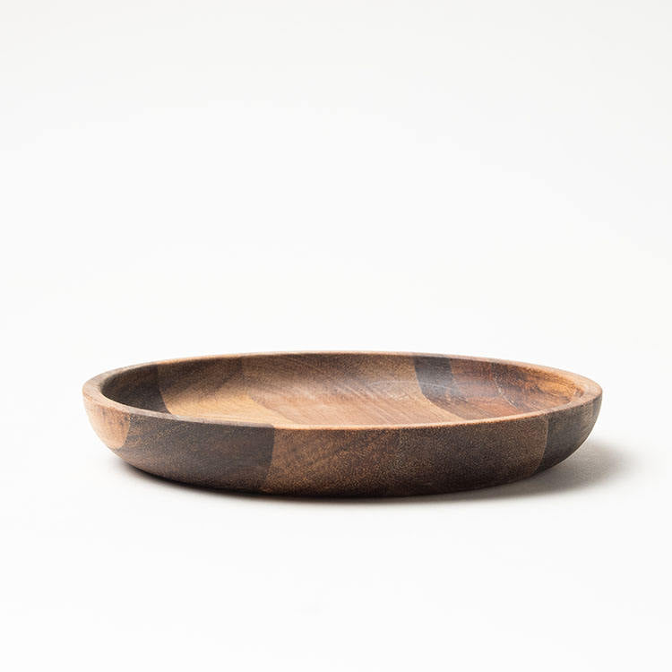 Rund Træbakke – Flad, 15,5 cm Diameter