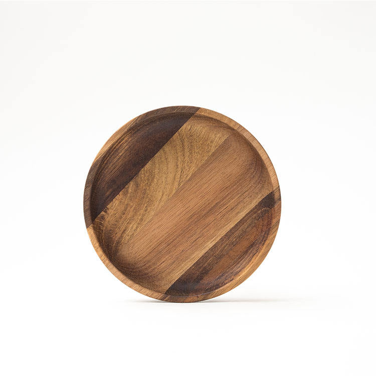 Rund Træbakke – Flad, 15,5 cm Diameter