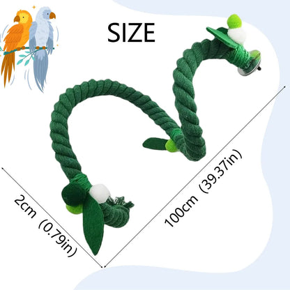 Juguete Soporte Espiral Trenzado para Escalar con Elementos Masticables, Juguete Ajustable para Aves Pequeñas en Jaulas